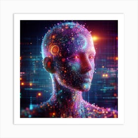 Mankind, Generated By AI Art Print