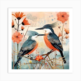 Bird In Nature Kingfisher 3 Art Print