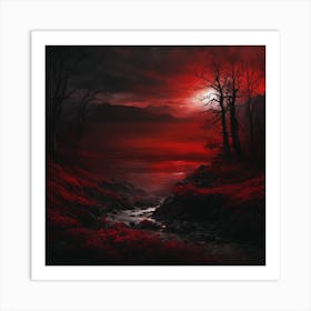 Red Sky At Night Art Print