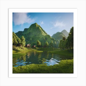 Mountain Scene Art Print