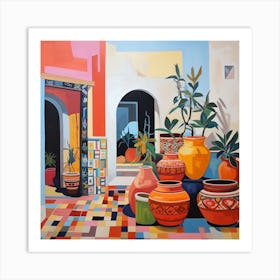 Moroccan Pots And Archways 2 Art Print