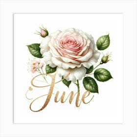 Rose - June Birth Flower Art Print