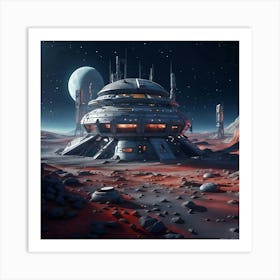 Orbiting Alien Horizons Art Print