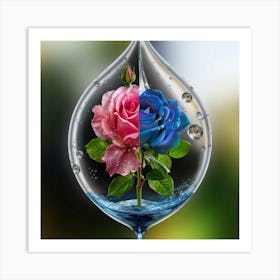 The Realistic And Real Picture Of Beautiful Rose 5 Art Print