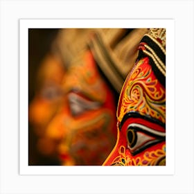 Masks Of Nepal Art Print