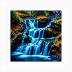 Waterfall In The Forest Art Print