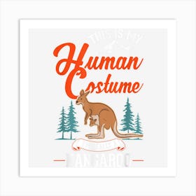 Kangaroo Human Costume Halloween Kangaroo Art Print