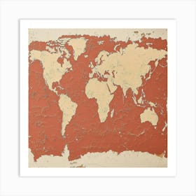 World Map Art 20 Art Print