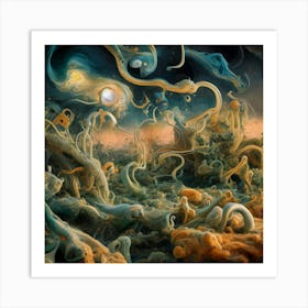 'Sea Monsters' Art Print