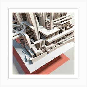 3d Rendering Of A City Art Print