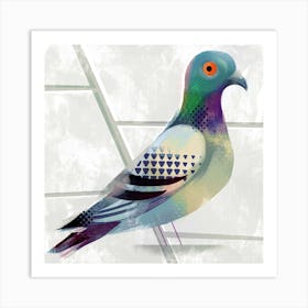 Pigeon Square Art Print