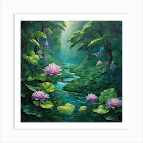 Lotus Lily Art Print