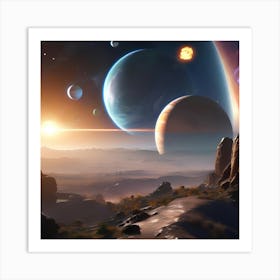 Space Landscape 2 1 Art Print