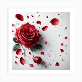 Rose, Modern 3 Art Print