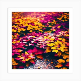 Autumn Leaves On The Ground 1 Art Print