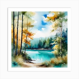 Watercolor Painting Art Print