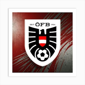 Austria National Football Team Logo Wall Art 4 Art Print