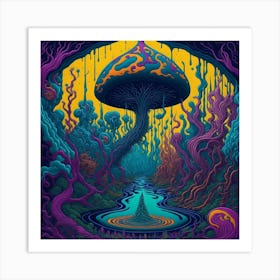 Mashroom Ai Image Art Print