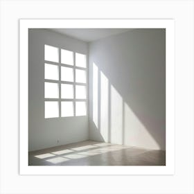 Empty Room With Windows Art Print