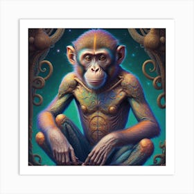 Monkeys In Space Art Print