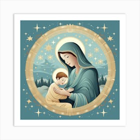 Jesus And Mary 6 Art Print