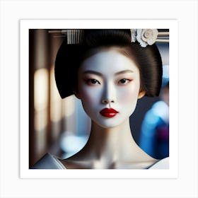 Geisha Creative Illustration Artwork 42 Art Print