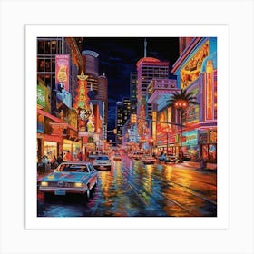 Las Vegas At Night 2 Art Print