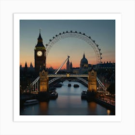 London At Dusk Art Print