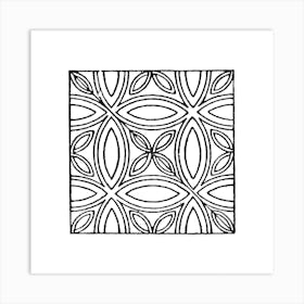 Geometric Pattern | Sketched Boho Tile Art Art Print