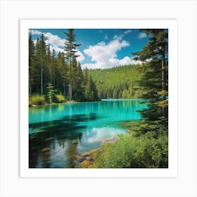 Turquoise Lake 1 Art Print