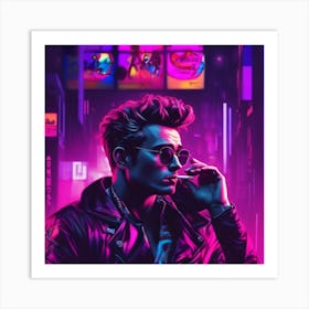 James Dean Smoking A Cigarette And Looking Cool Art Print