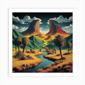 Oasis Of Splendor A Masterpiece Of Desert Serenity Art Print