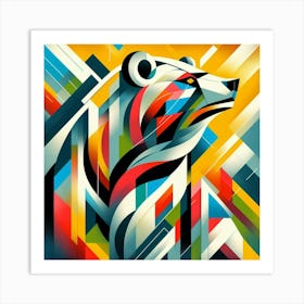 Abstract modernist Bear Art Print