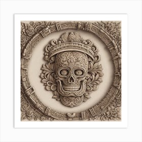 Day Of The Dead Skull 121 Art Print