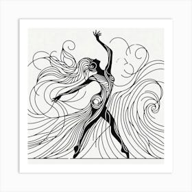 Abstract Dancer 2 Art Print