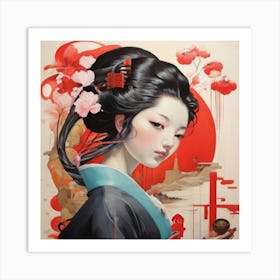 a japanese girl Art Print