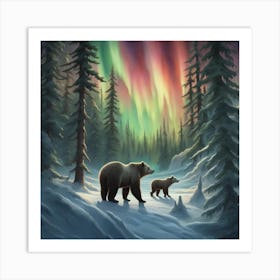 Aurora Bears Art Print