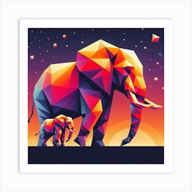 The Patient Pals Elephants Art Print