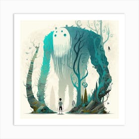 Monster In The Woods Art Print