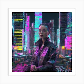 Cyborg Girl Art Print