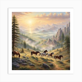 Sunlight on the plains Art Print