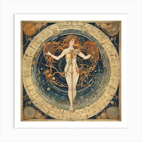 Astrological Nouveau Chart Series - 8 Art Print