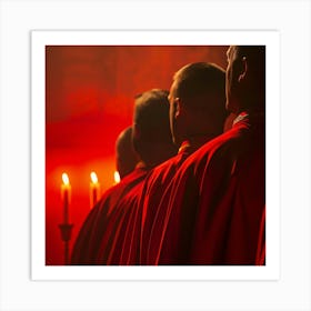 Lit Candles In A Church 4 Art Print