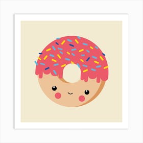 Nursery Kawaii Donut Art Print