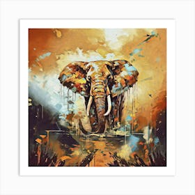 Elephant Painting Art Print