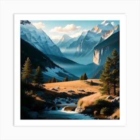 Land Painting 2 Art Print