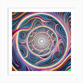 Interstellar laser light line pattern abstract art 5 Art Print