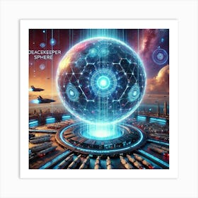 A Sci Fi Scene Peacekeeper Sphere Art Print