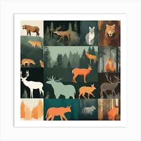 Forest Animals 1 Art Print