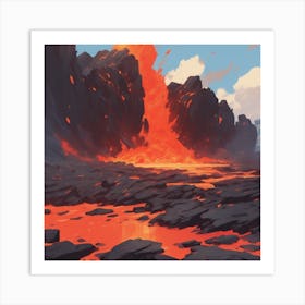 Lava Eruption Art Print